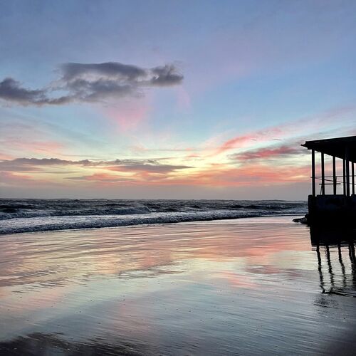 Tramonto sulla spiaggia di Punta Secca